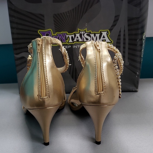 Funtaisma Gold Cleopatra Heeled Sandals - Picture 3 of 5
